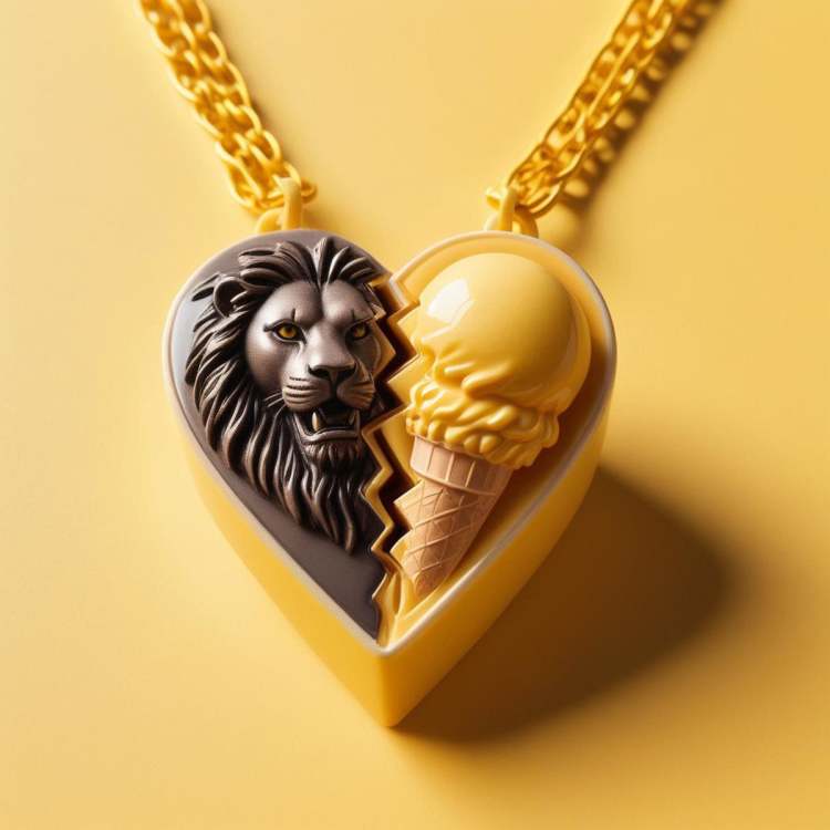 💔 Split Heart Necklace 基础模型XL 💔 - Custom broken heart necklace by mnemic on Tensor.Art