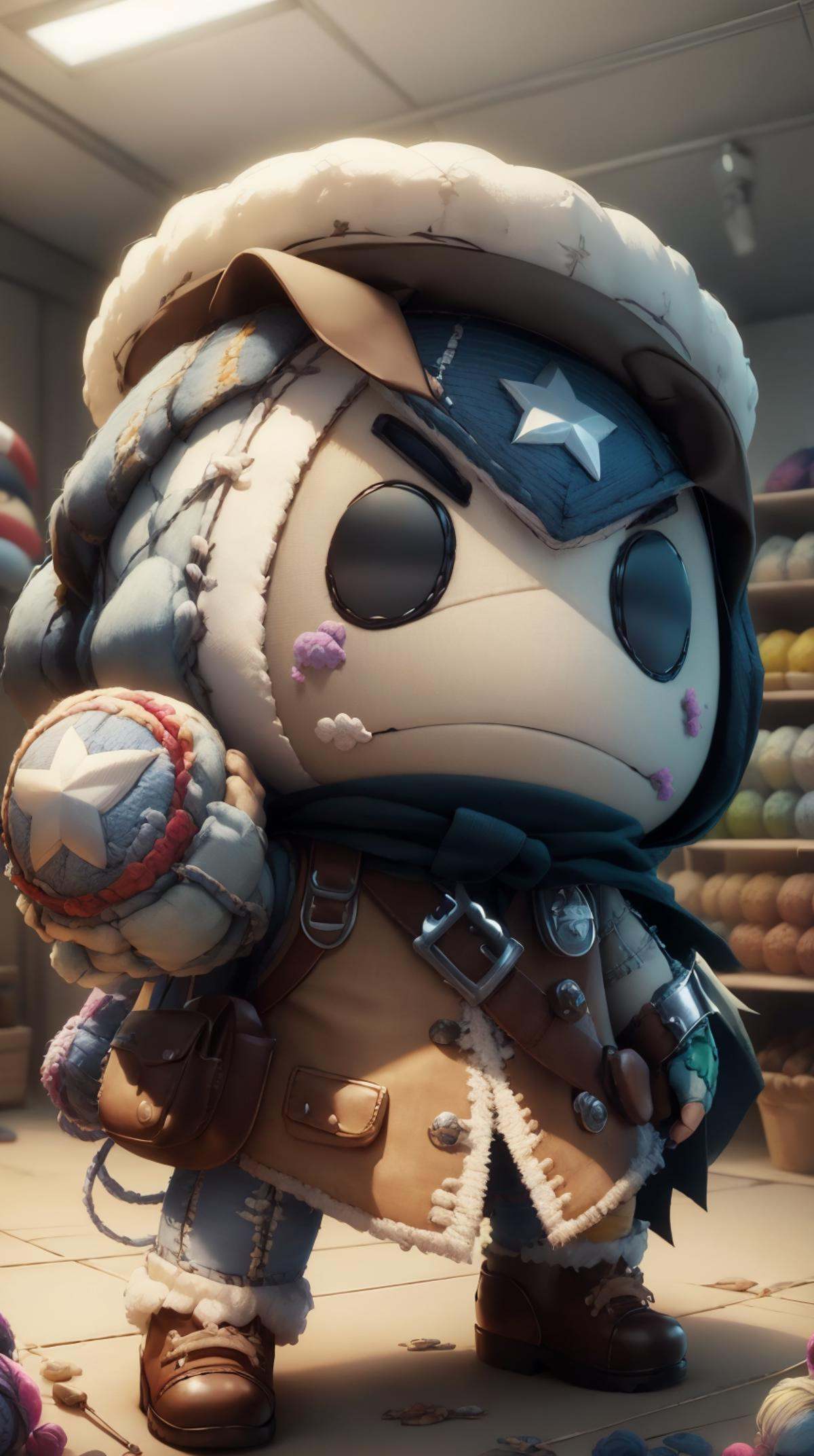 littlebigplanet sackboy Captain America,  marvel super hero by mnemic on Tensor.Art