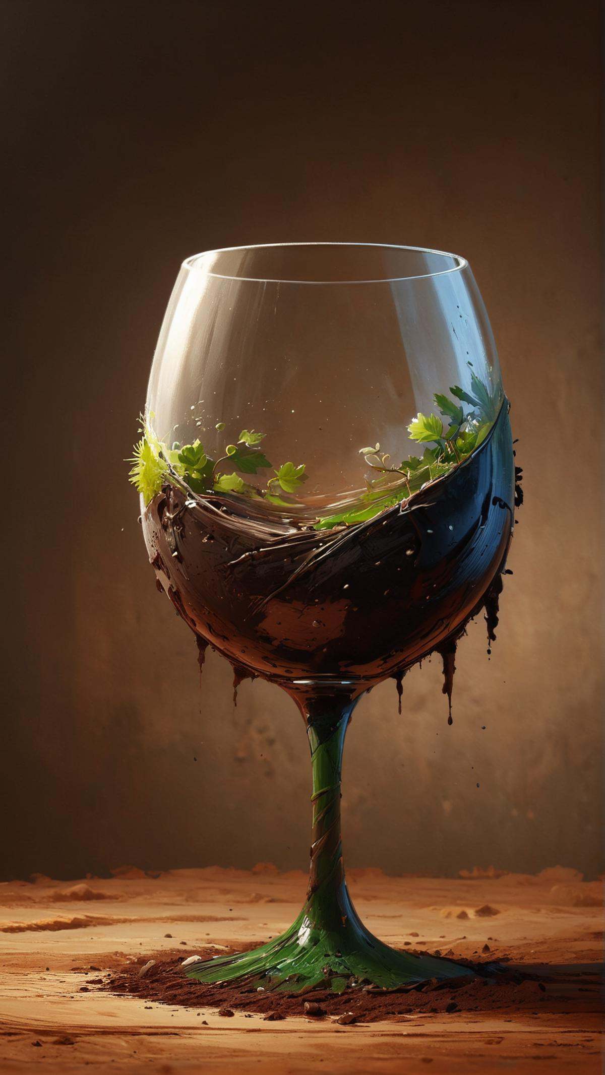 ElementEarth wine glass by mnemic on Tensor.Art