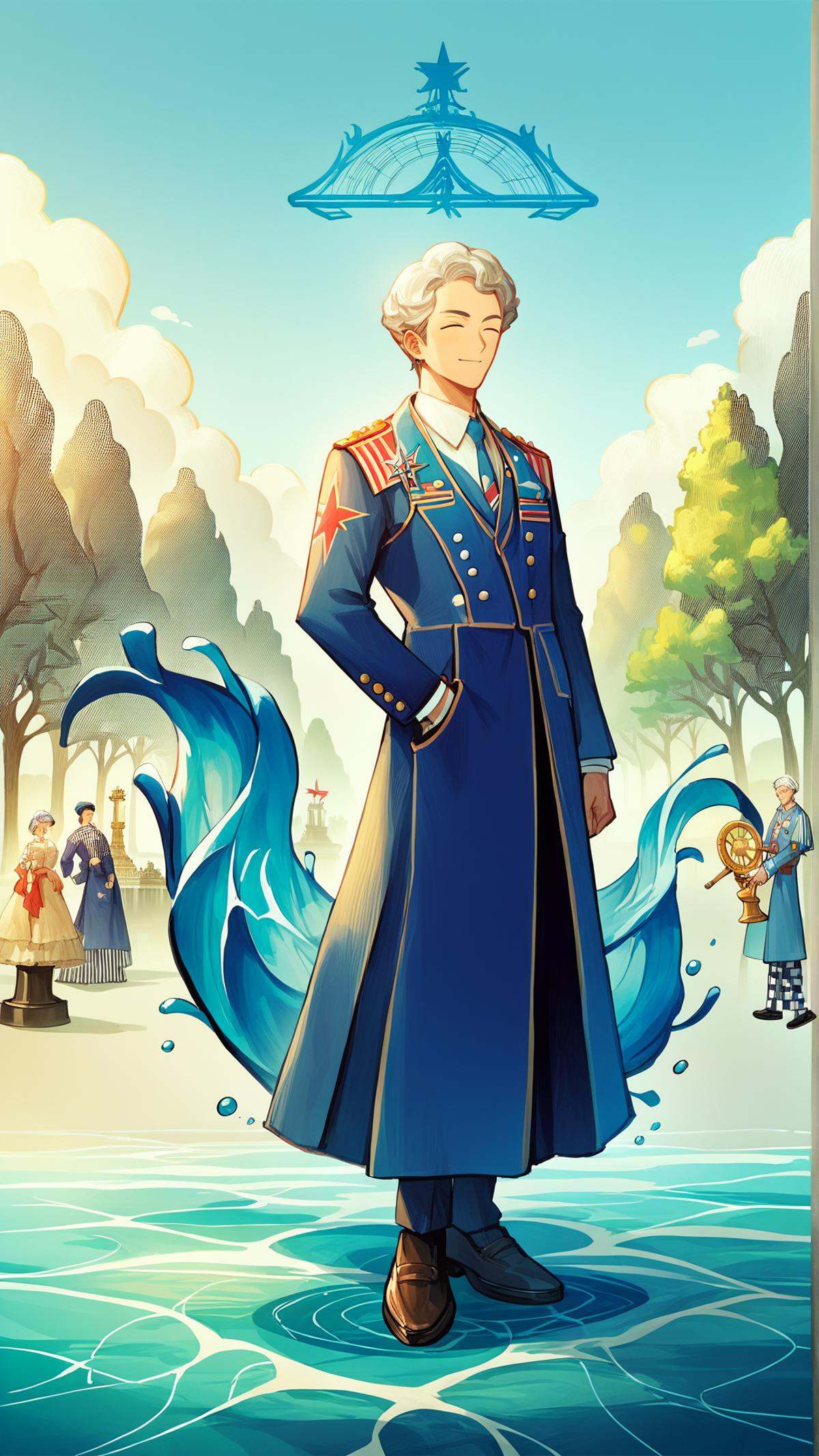 <lora:ElementWaterPDXL:1.0>score_9, score_8_up, score_7_up, score_6_up, source_anime, ElementWater an elderly Uruguayan man concentrating on a chess game in a city park, (Masterpiece:1.3) (best quality:1.2) (high quality:1.1)