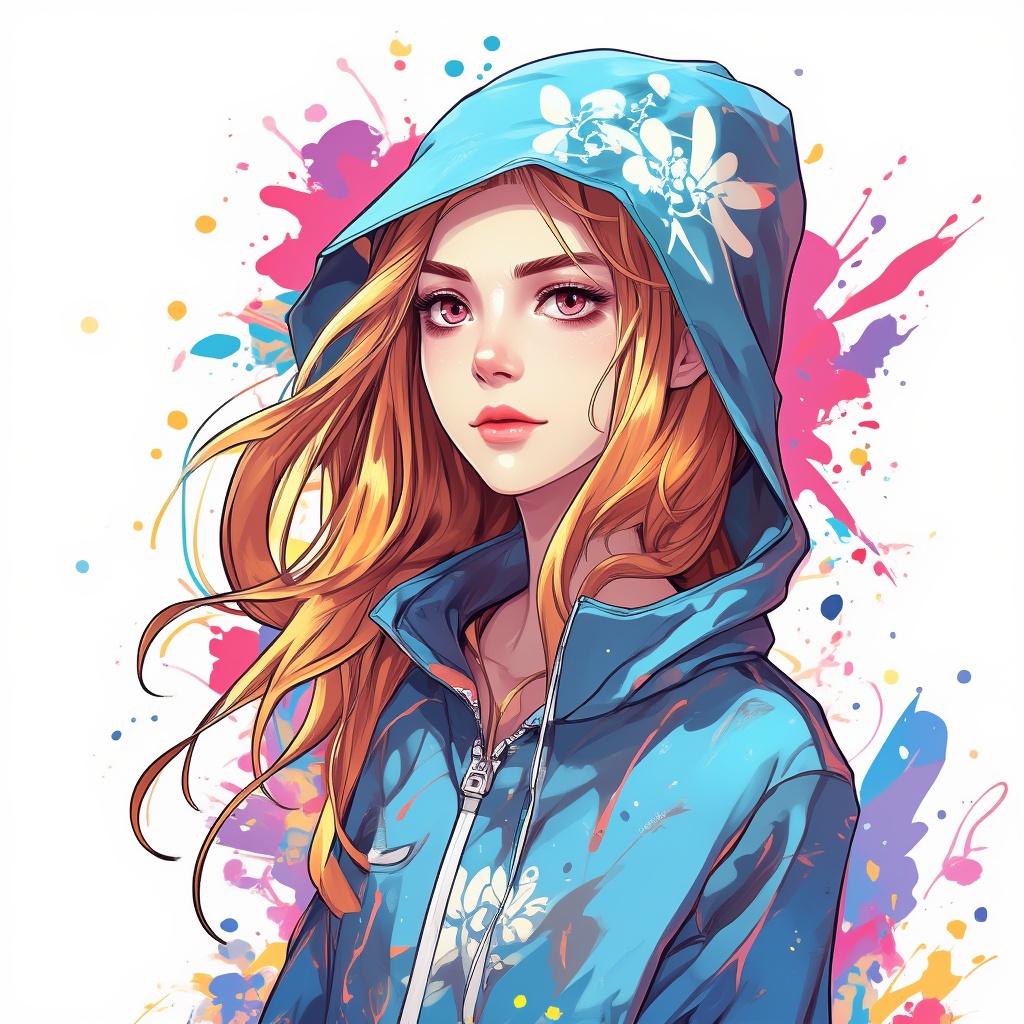 japanese cool anime,  1girl,  long blonde hair on Tensor.Art