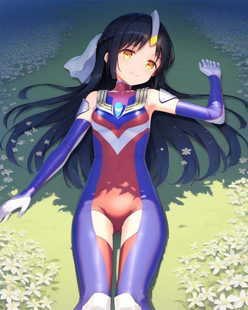 tiga,  headgear,  long hair on Tensor.Art