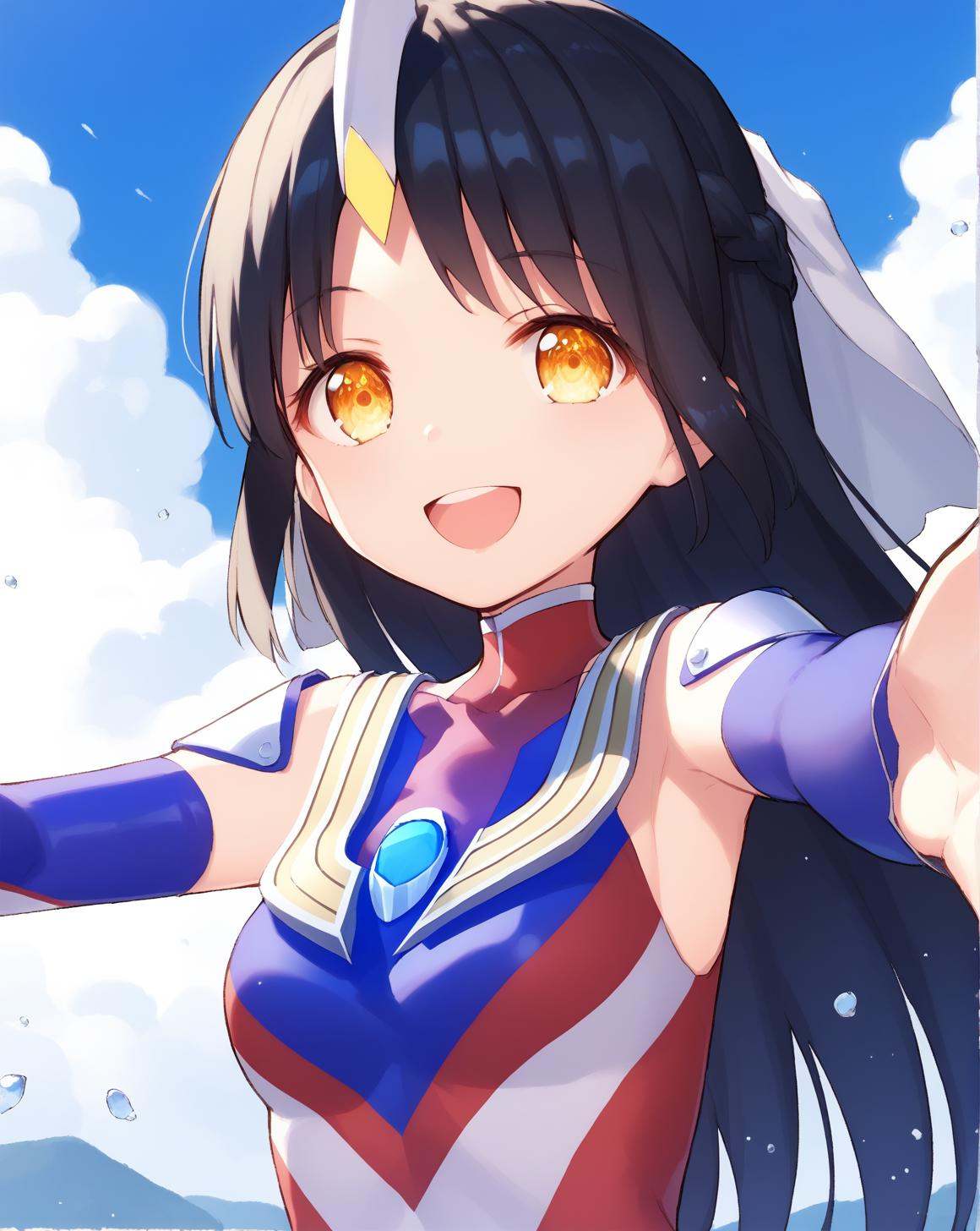 tiga,  headgear,  long hair on Tensor.Art