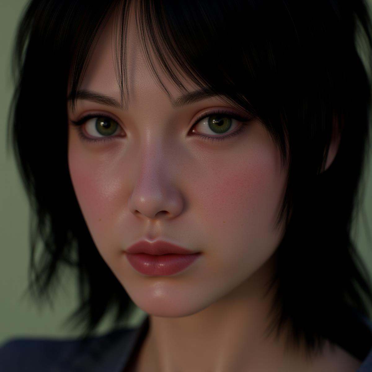 Hyperrealistic art An Unreal Engine image of a close up of a woman with freckles on her face,  1girl,  solo on Tensor.Art