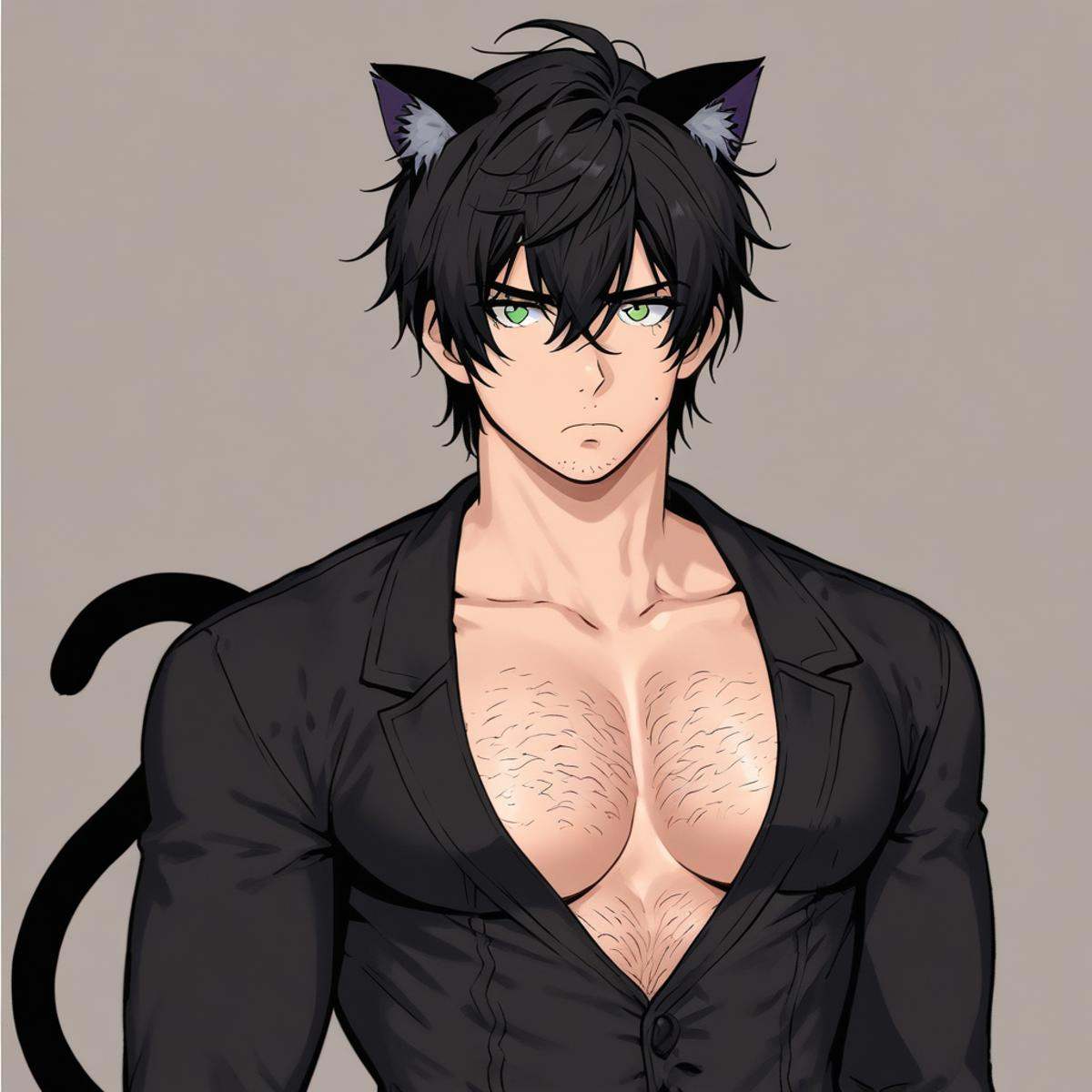 man,  apparently 23 years old,  medium black hair on Tensor.Art