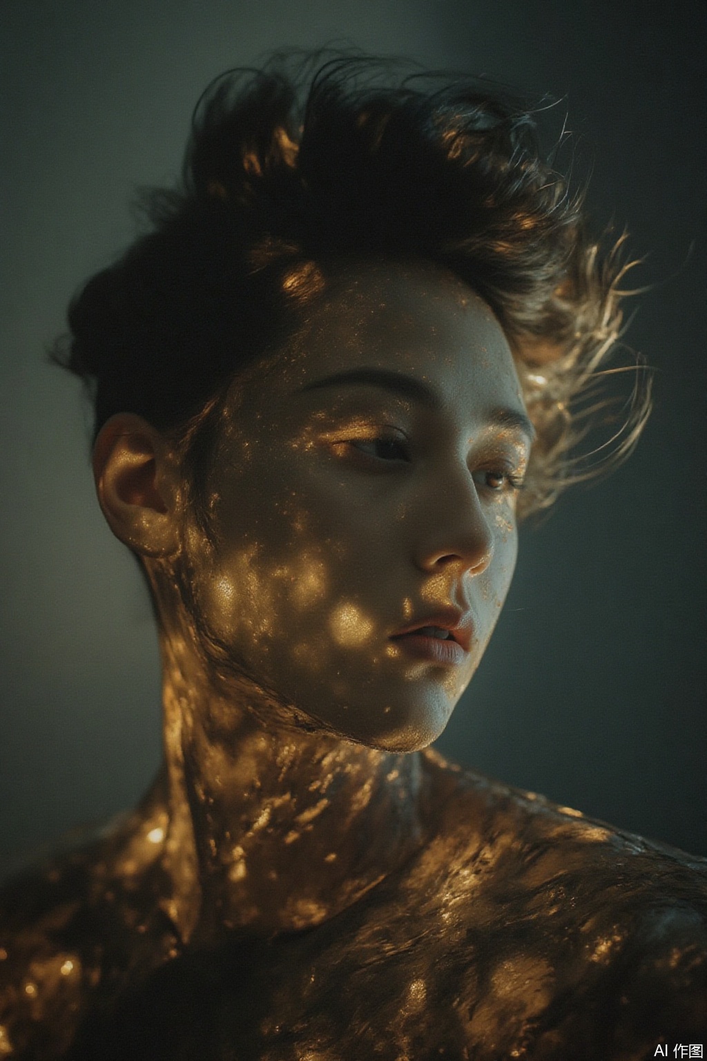 film grain,cinematic, fashion photo of a beautiful girl in the style of neomorphism, the transformation of minerals into polymorphs, glowing crystals, hyper detailed, photorealistic, detailed glow, ambient occlusion, side light, shadow,light master,film grain,
