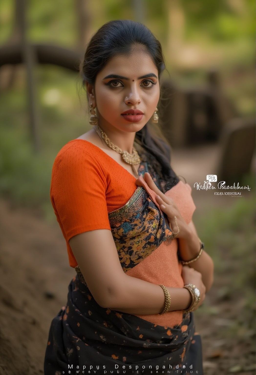 Realistic photography of mallu actress,  beautiful women cinematic,  shot on sony a73 on Tensor.Art