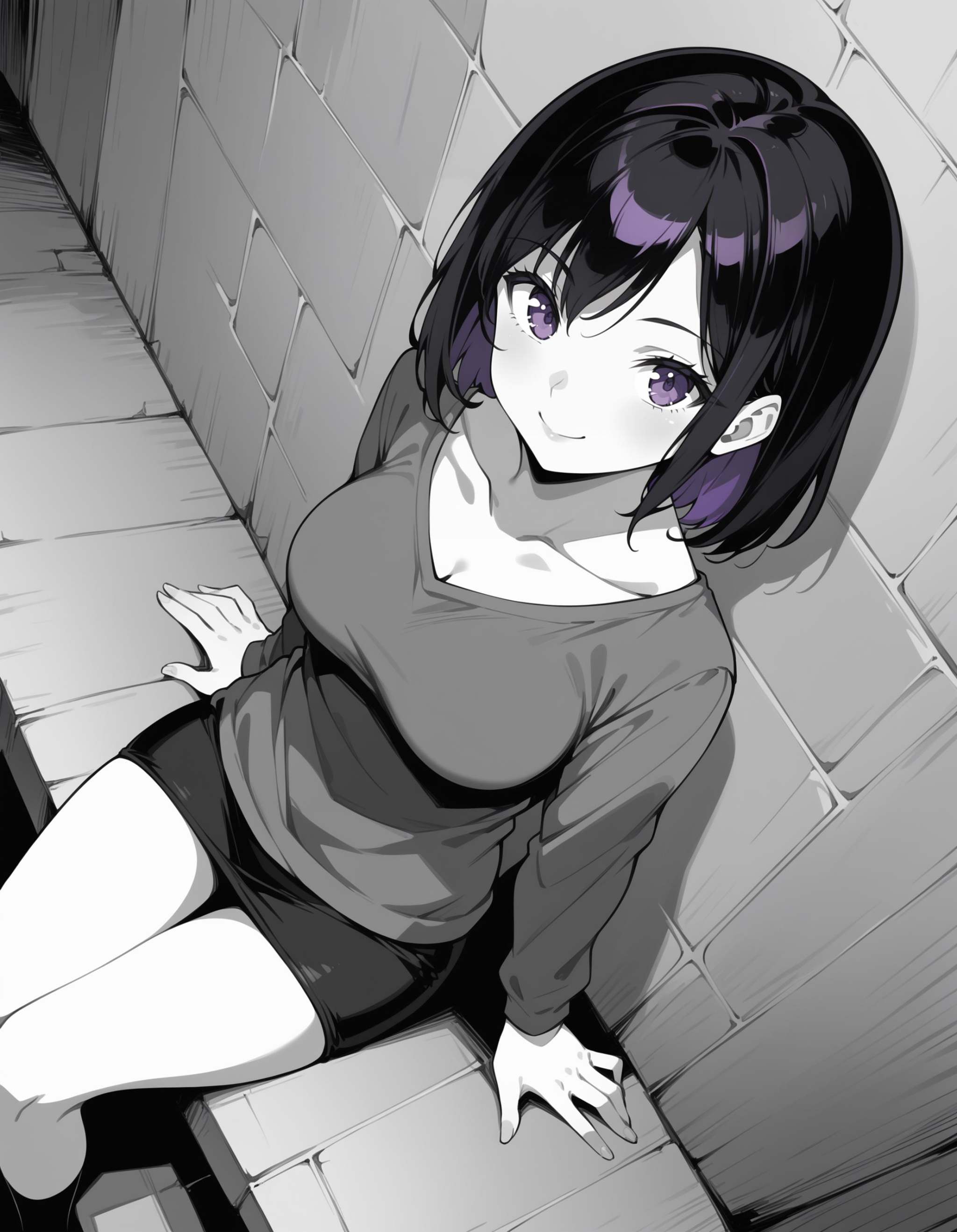 1girl,  solo,  medium hair on Tensor.Art