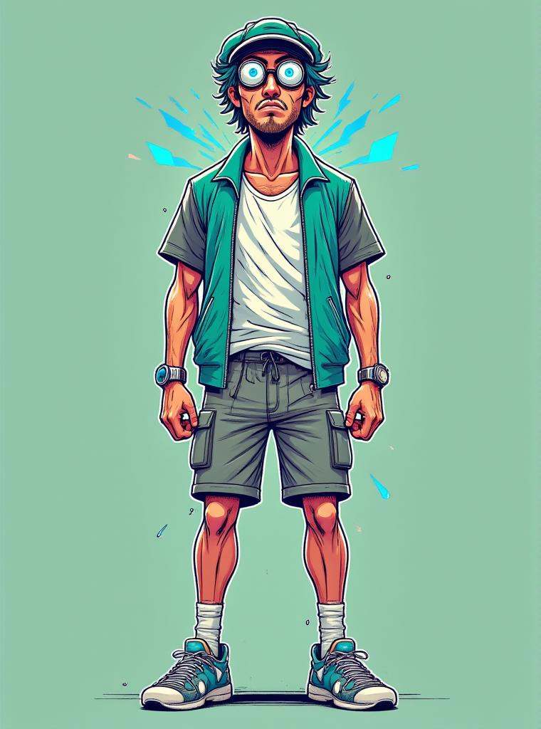 male golden age lean,  maori,  deep blue eyes by DonMischo on Tensor.Art