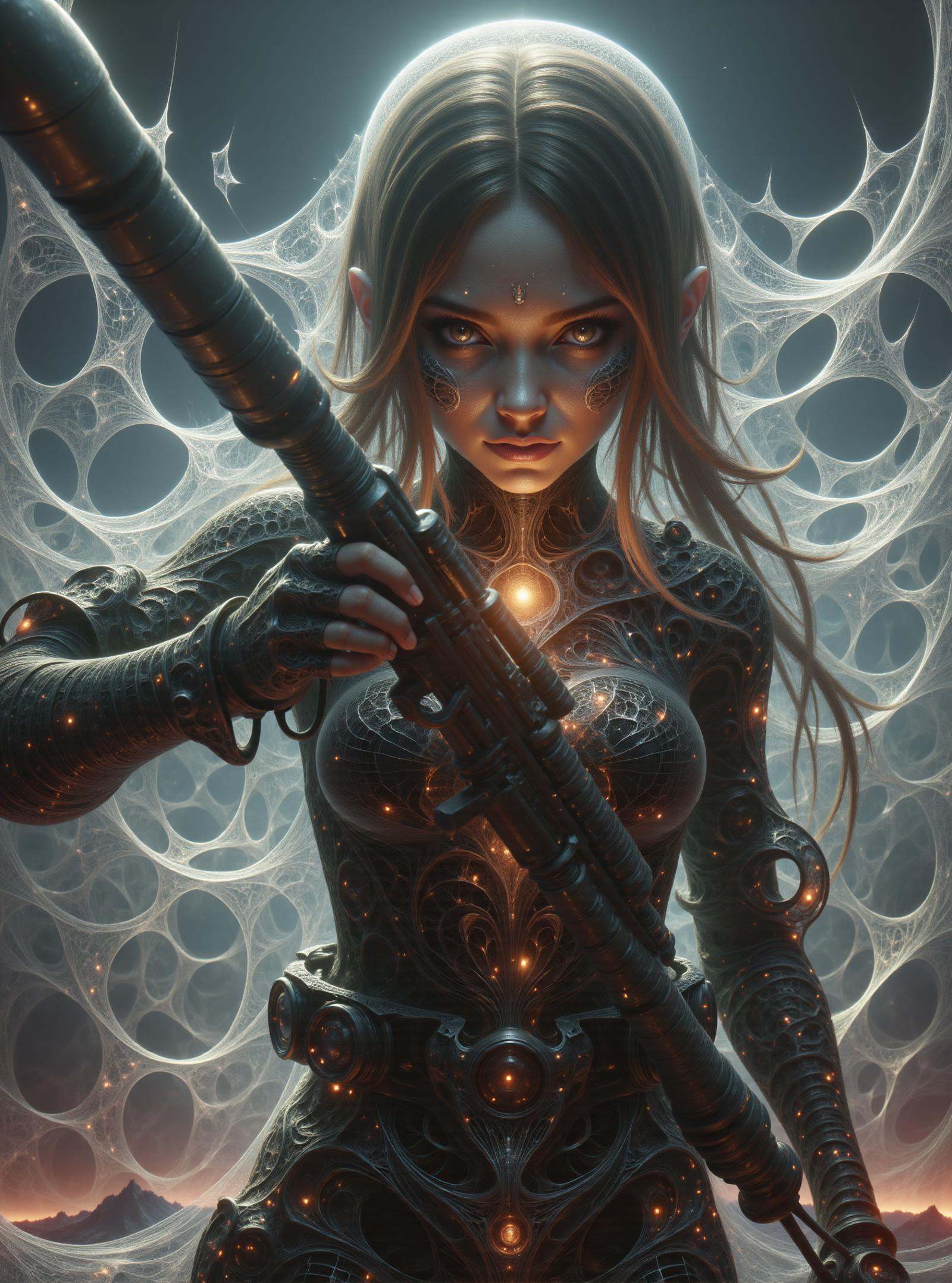 female shrieve,  ,  rocket launcher on Tensor.Art