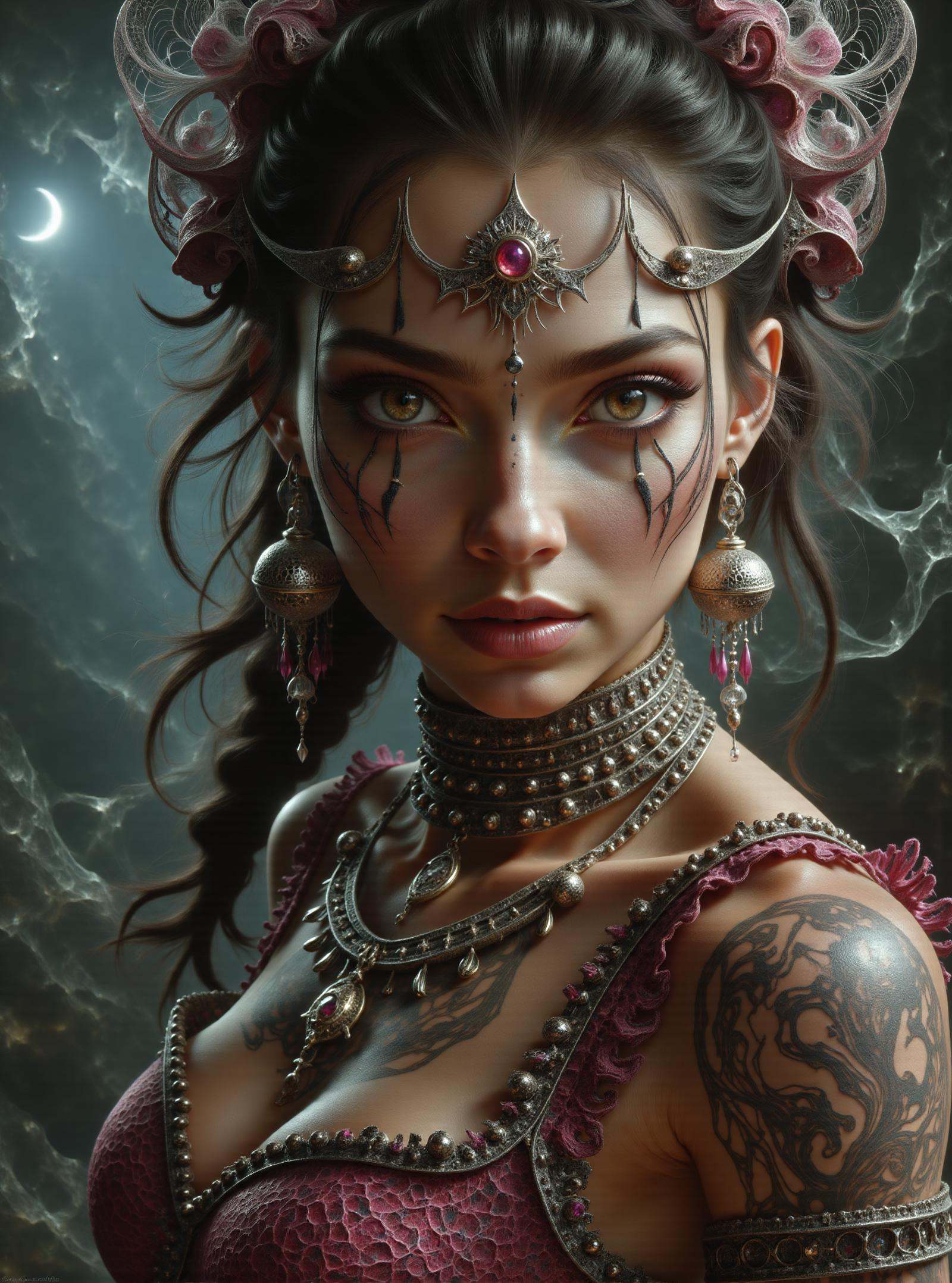 female krillitanes,  weaponmaster,  earring on Tensor.Art