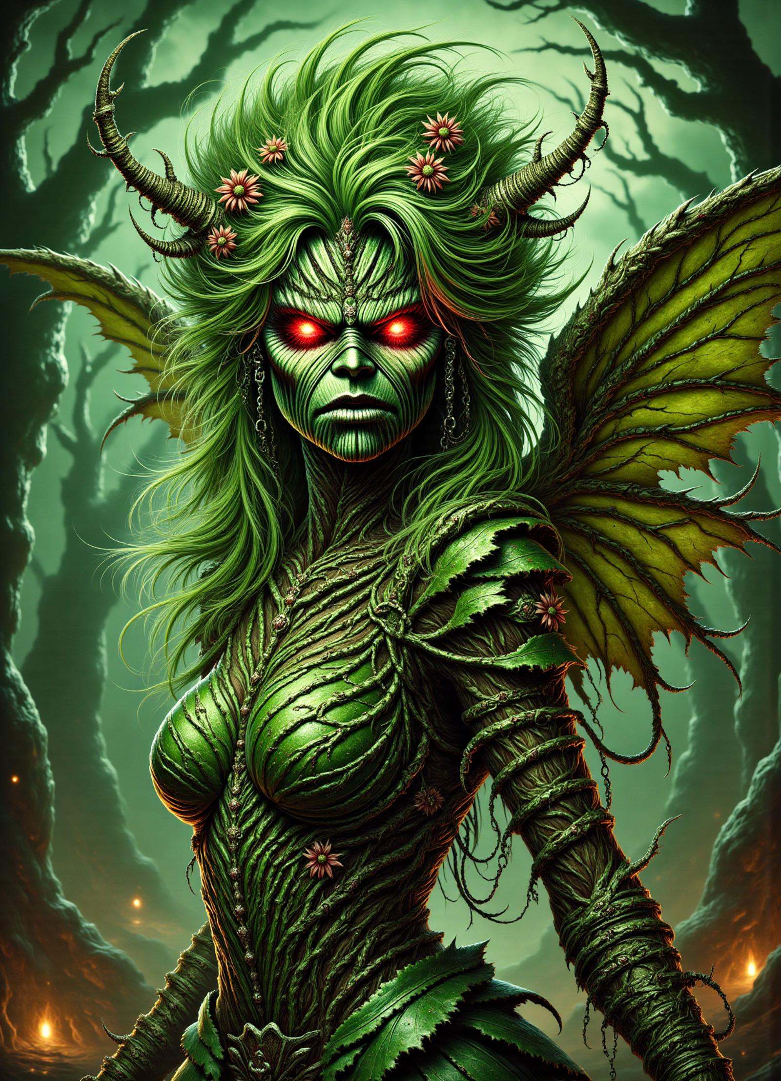 angel-treasure,  plant hybrid,  plant-based humanoid on Tensor.Art