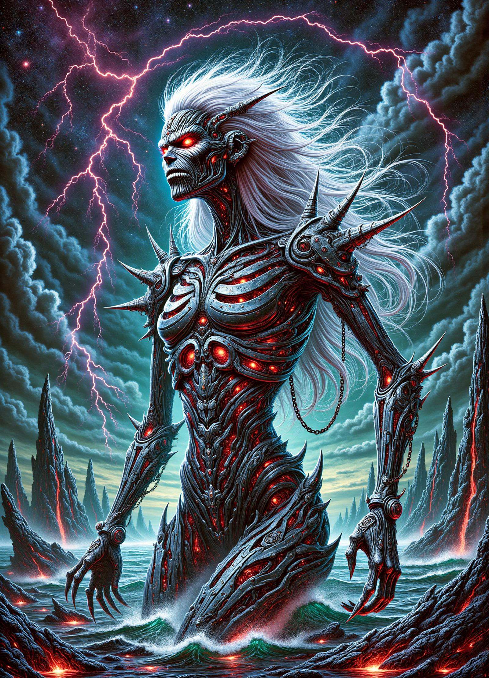 organic-mechanical liquid asian slender Yinglong,  celestial on Tensor.Art