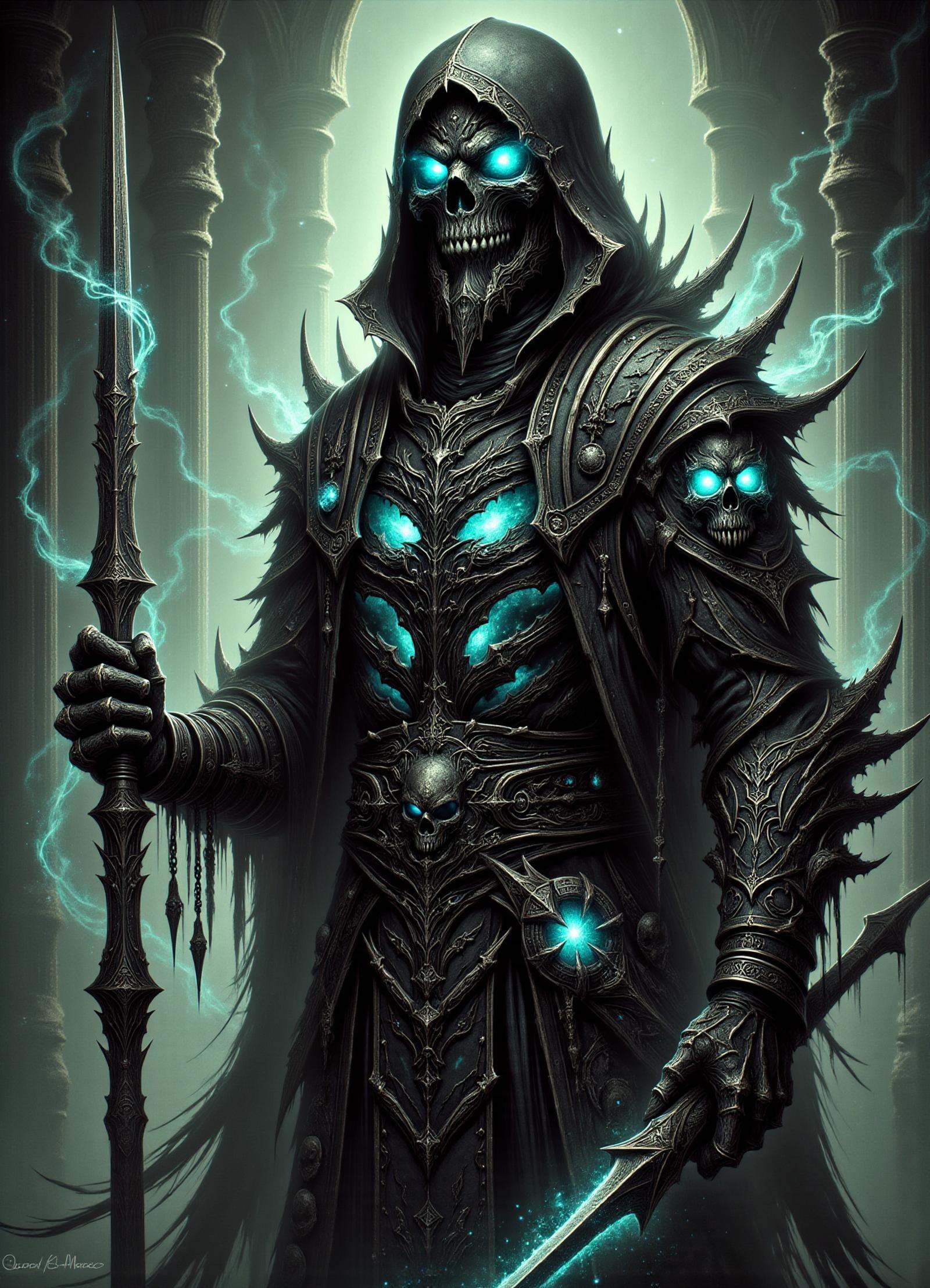 male grund,  teleporter operator,  druid on Tensor.Art