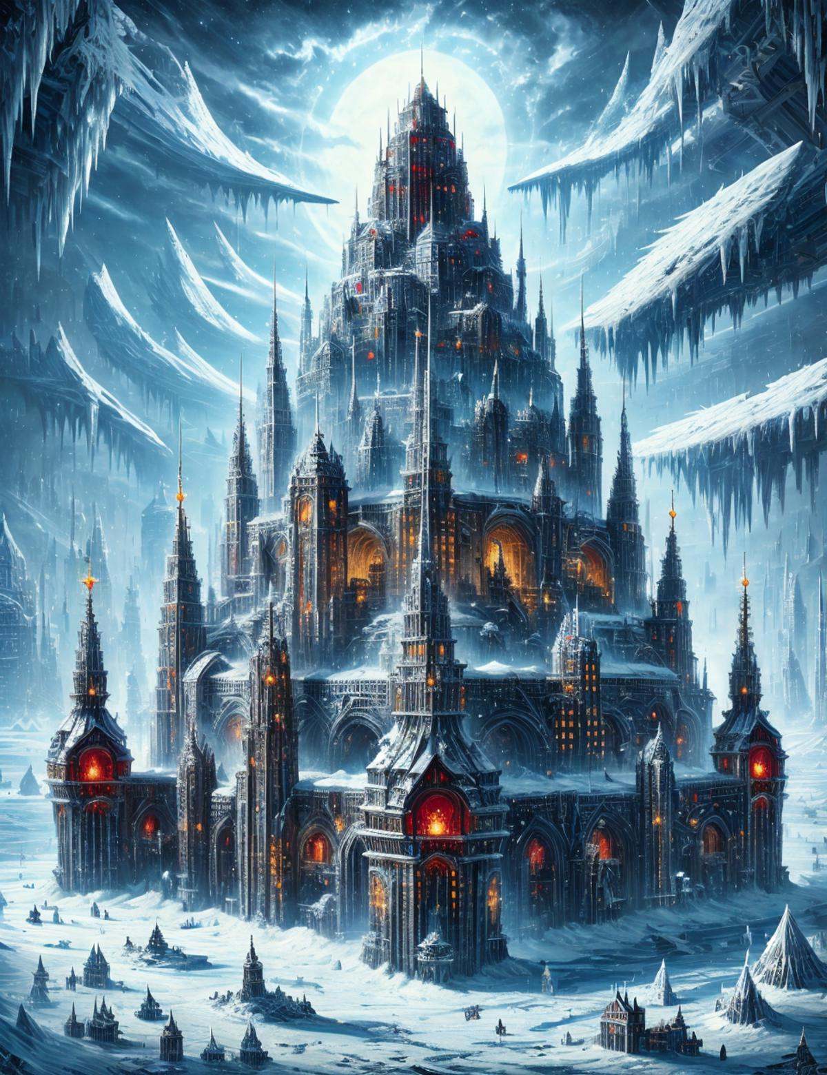 DonMM3t4l4r7 masterpiece,  awesome quality,  city domicile in polar ice cap biome on Tensor.Art