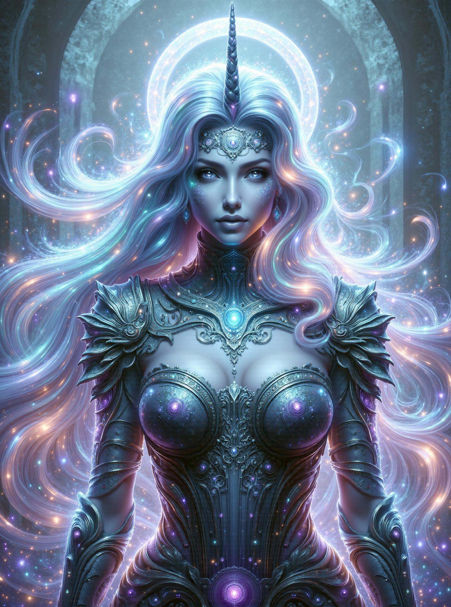 digital illustration,  female y'golonac,  cleric on Tensor.Art