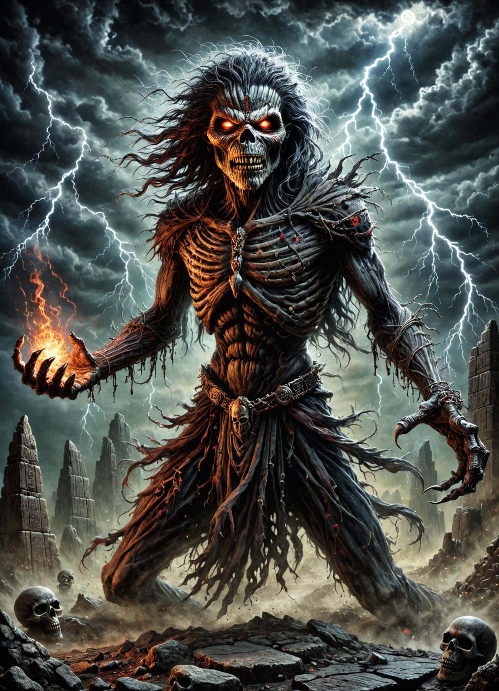 DonMM3t4l4r7XL edimmu,  Ancient Mesopotamian spirit of the dead,  causes harm to the living on Tensor.Art