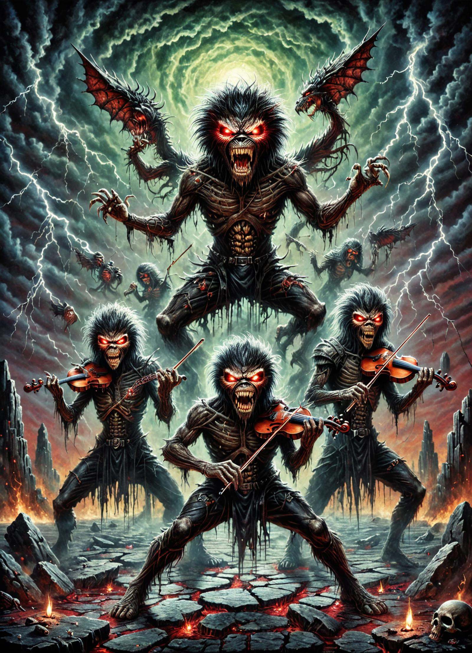 DonMM3t4l4r7XL string quartet,  growling,  d.s. al fine on Tensor.Art