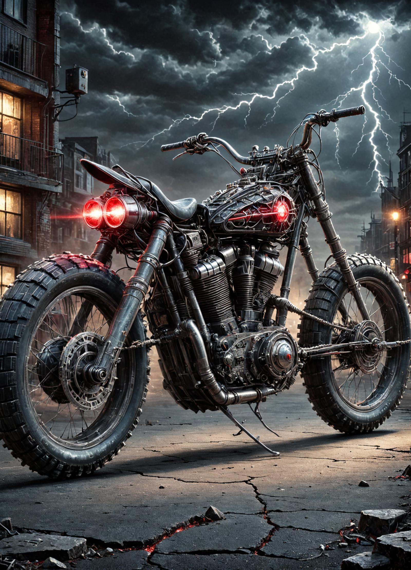 DonMM3t4l4r7XL gigantic bmx bike,  oversized windshield,  glove box light on Tensor.Art