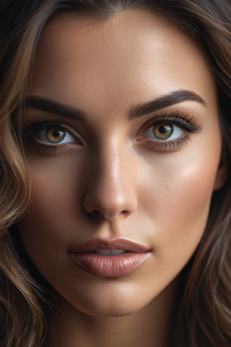Hyper detailed photograph of a captivating portrait of a woman with a unique and alluring personality. The woman should po...