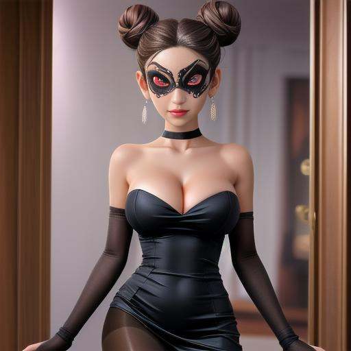 masquerade,  1girl,  breasts on Tensor.Art