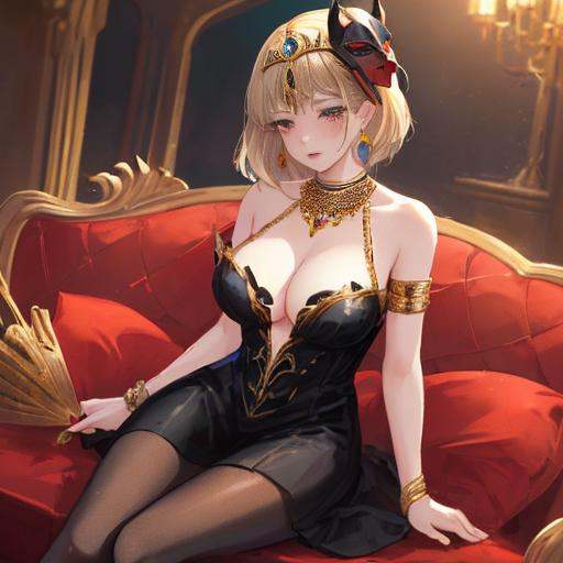 masquerade mask party,  1girl,  breasts on Tensor.Art