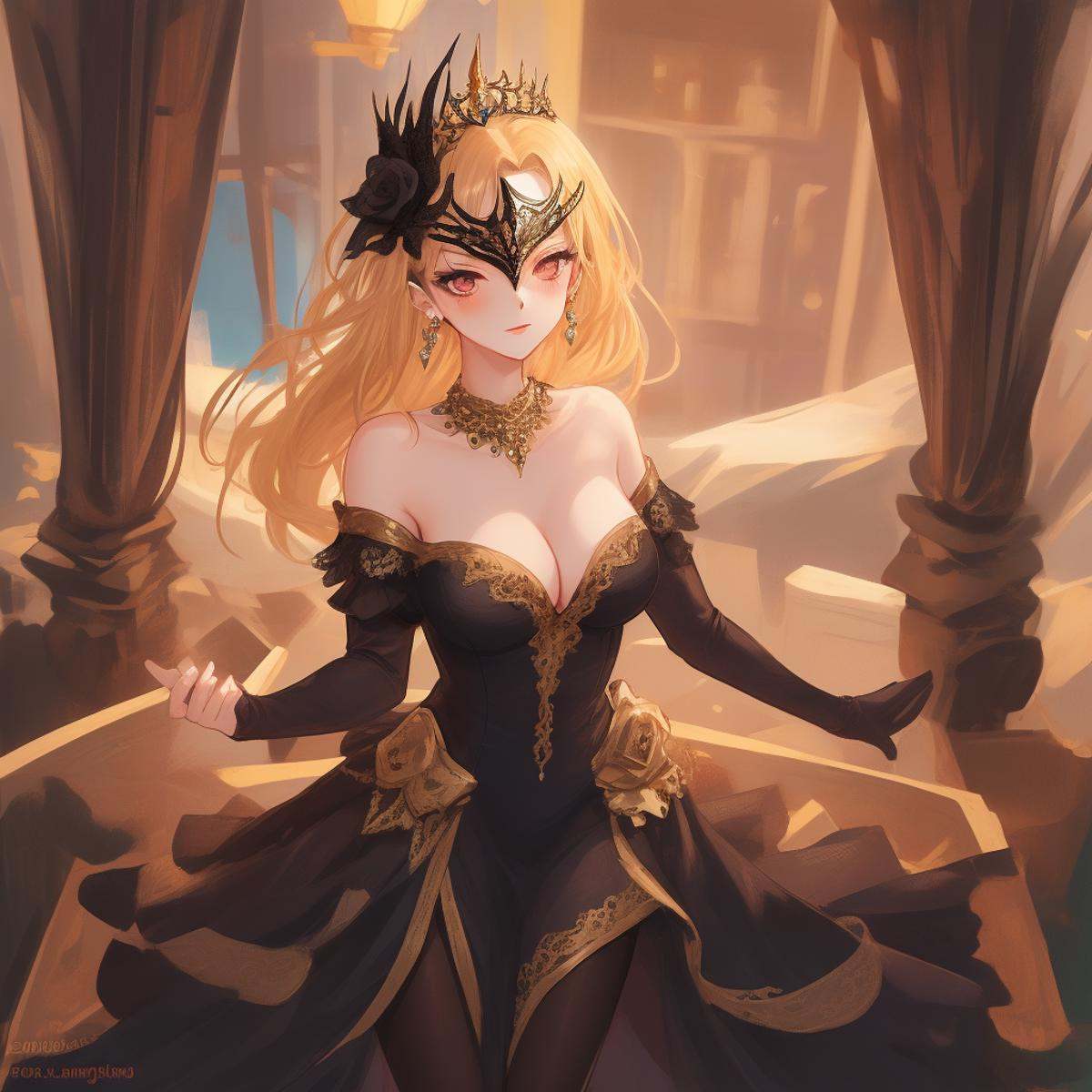 masquerade,  1girl,  breasts on Tensor.Art