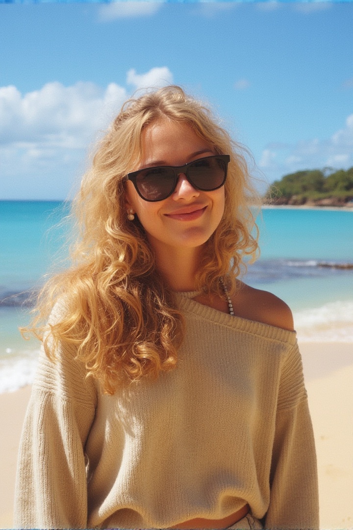 a young woman,  blonde,  cute smiling on Tensor.Art