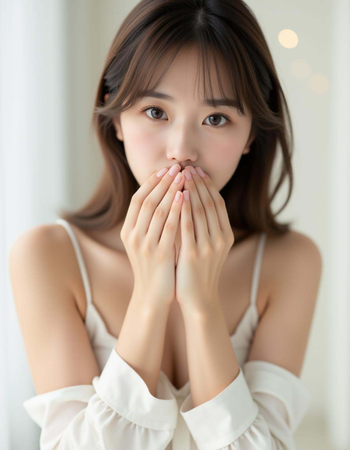 best quality,  masterpiece,  raw photo of asian female in white dress on Tensor.Art