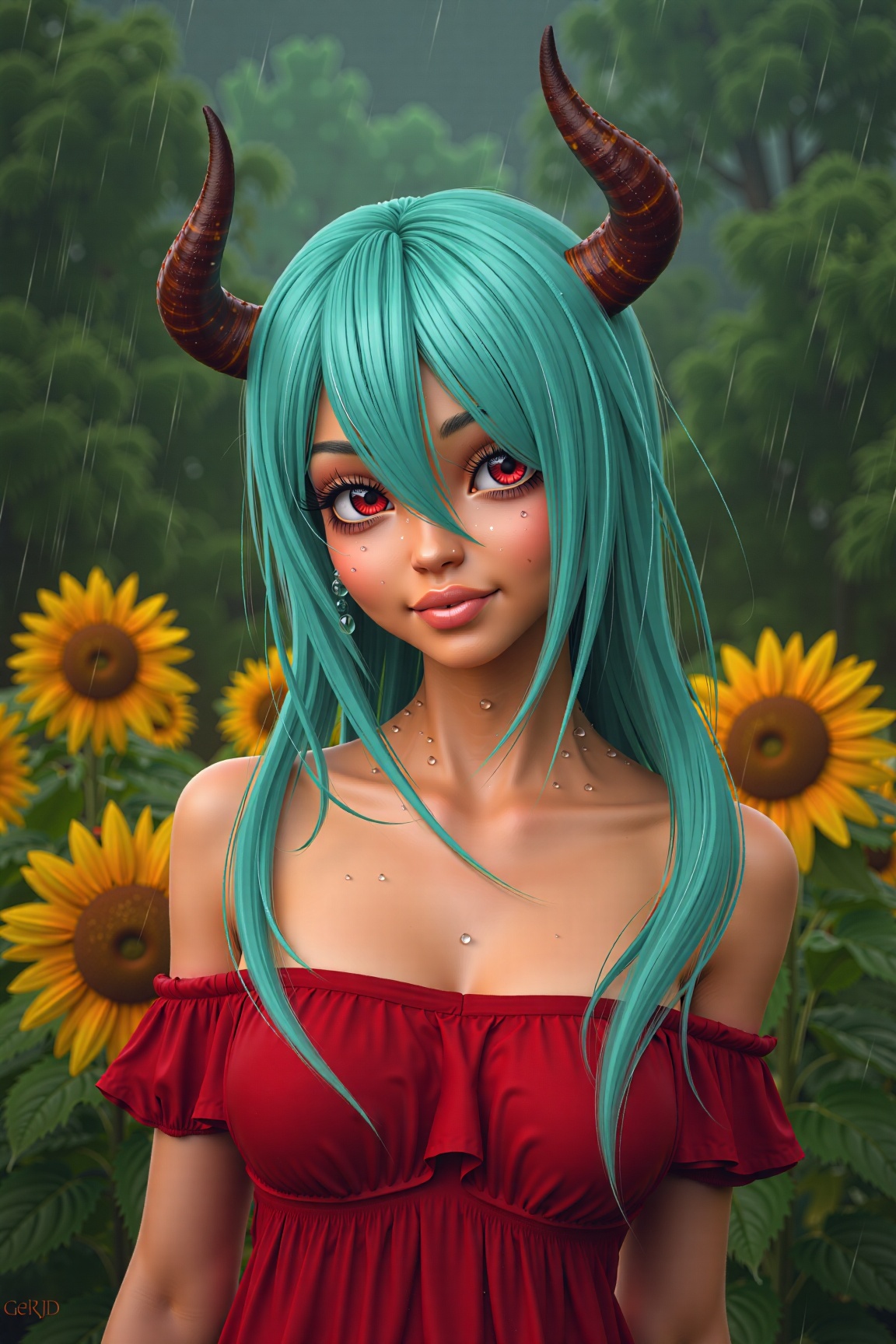 1girl,  ,  rain on Tensor.Art
