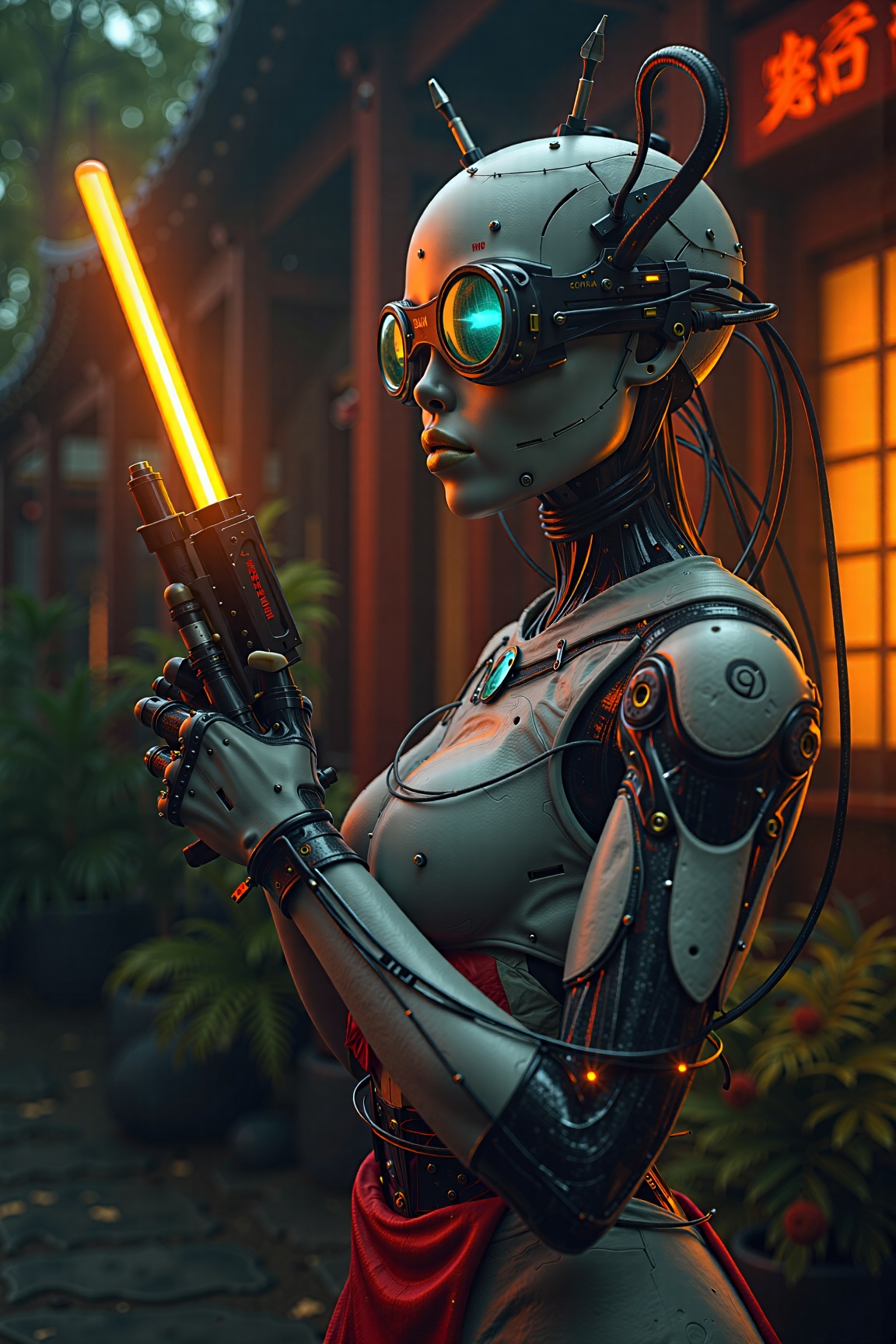 Full body shot,  Cyberpunk,  Gothic on Tensor.Art