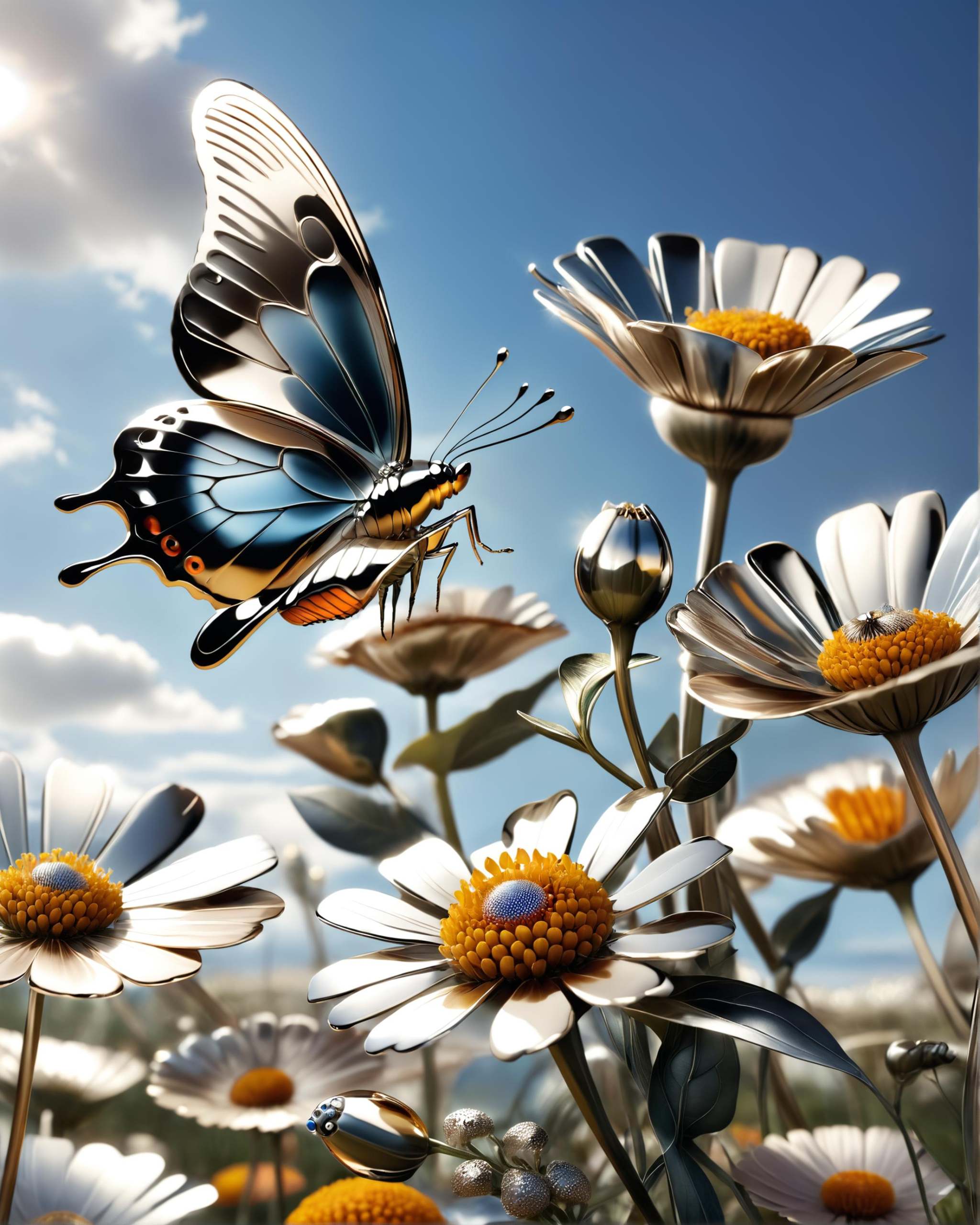 a butterfly lands on a flower dvr-chrm on Tensor.Art