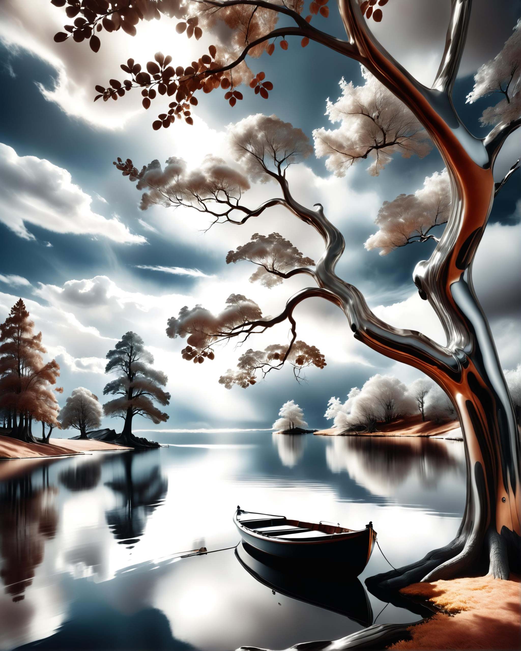 cinematic photo ,  infrared photography,  lake on Tensor.Art