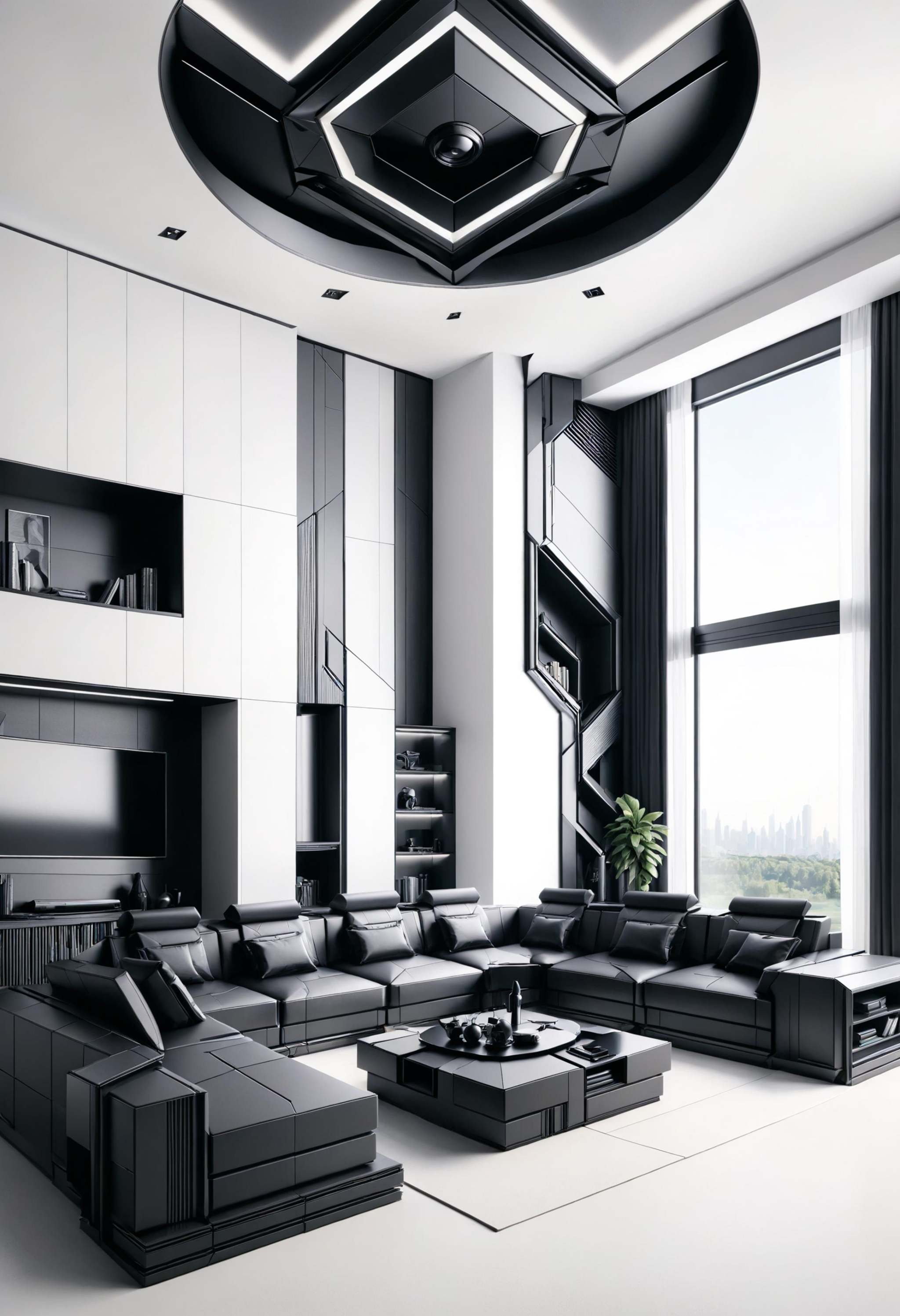 a modern living room dvr-shrp on Tensor.Art