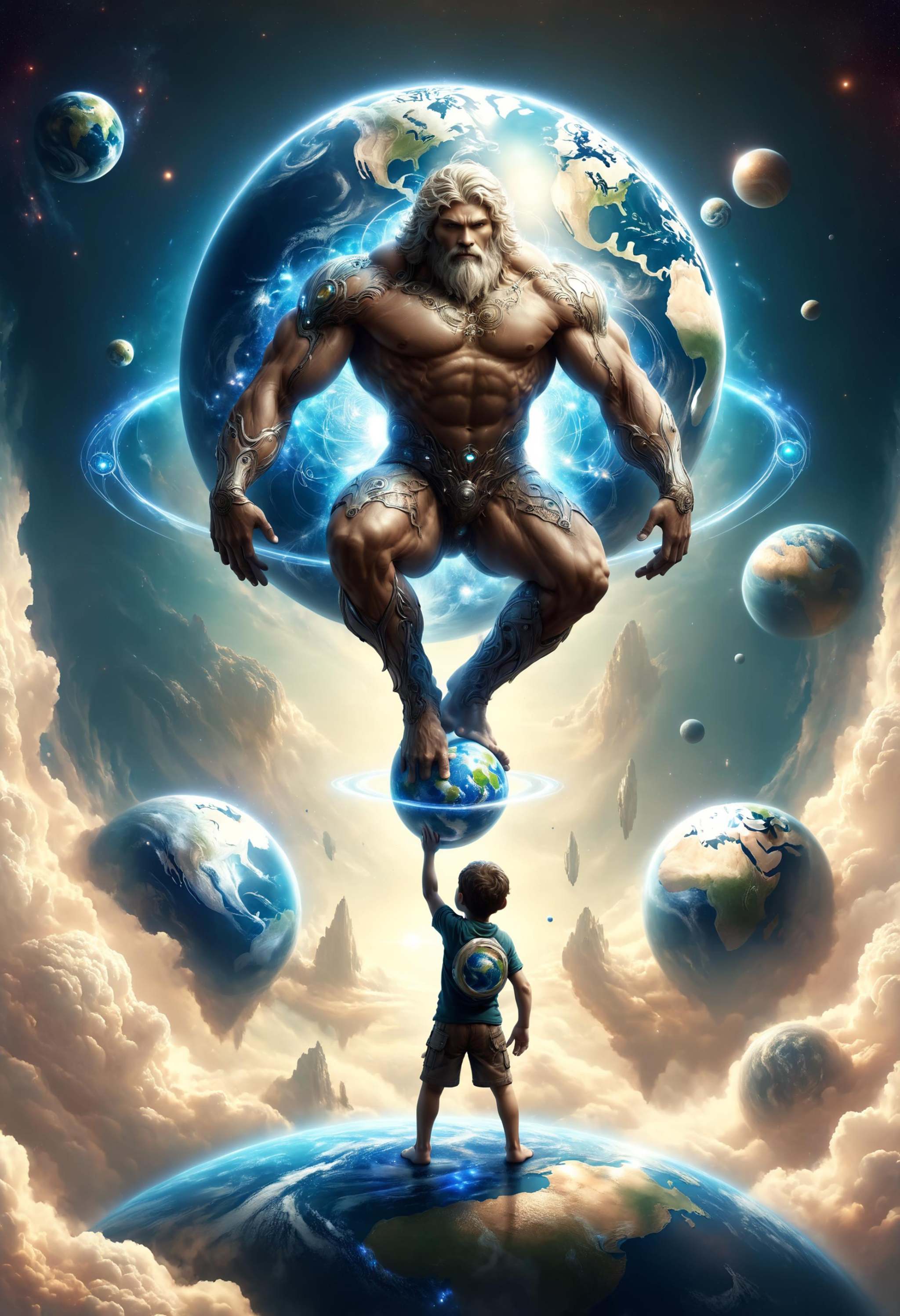 concept art ,  1boy,  1planet on Tensor.Art