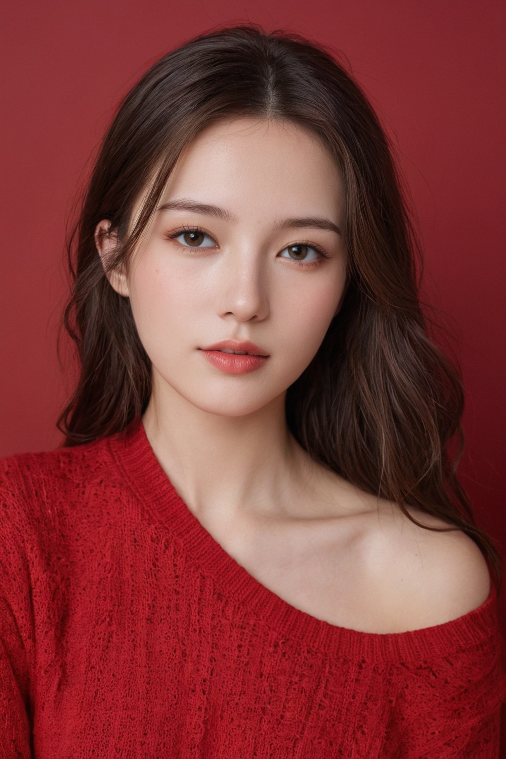 Capture a photorealistic portrait of a stunning Huggirl in an ultra-realistic and extremely realistic style. Depict her wi...