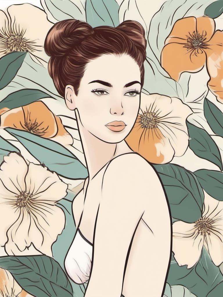 1NK ,  ,  illustration of a young woman in a swimsuit. She is standing with her back to the viewer on Tensor.Art