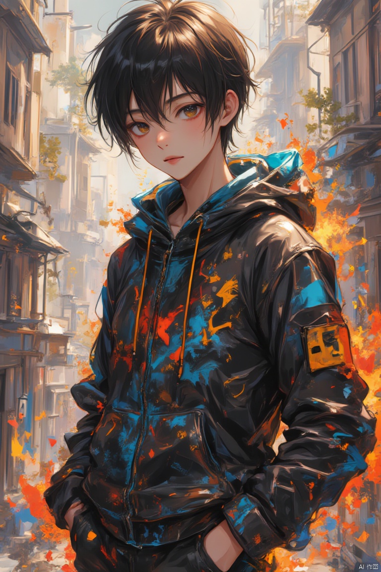 Graffiti style, boy avatar,