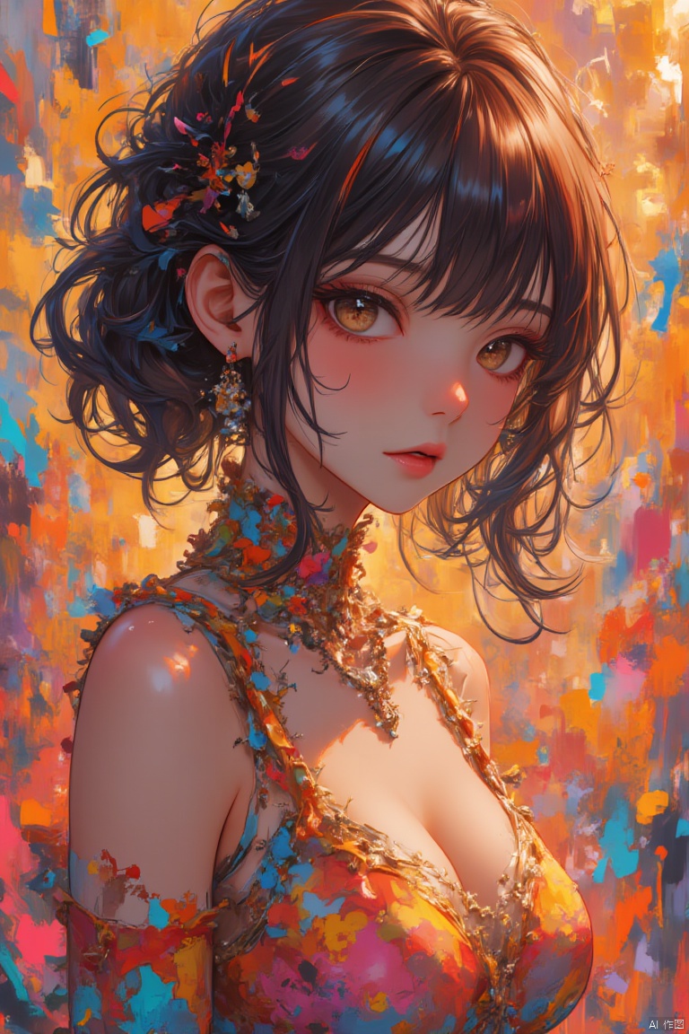 Graffiti style, girl avatar,