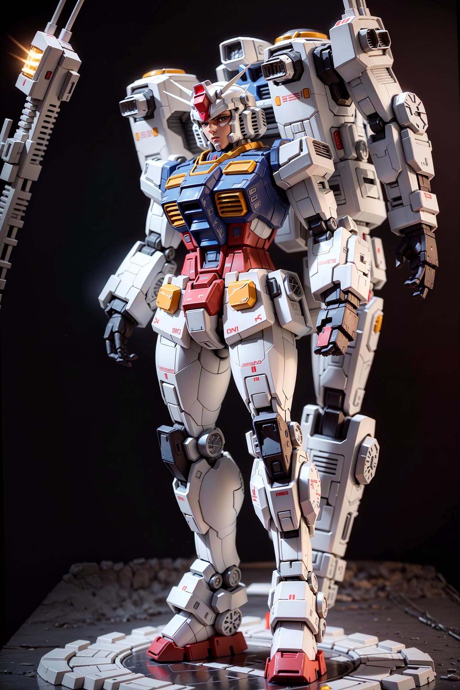 mini\(ttp\), gundam\(rx78\), (8k, RAW photo, best quality, masterpiece:1.2),no human,solo,cybertron,RX-78-2, (full body), (isometric), miniature,<lora:miniature_V1:0.7>, ((simple background))