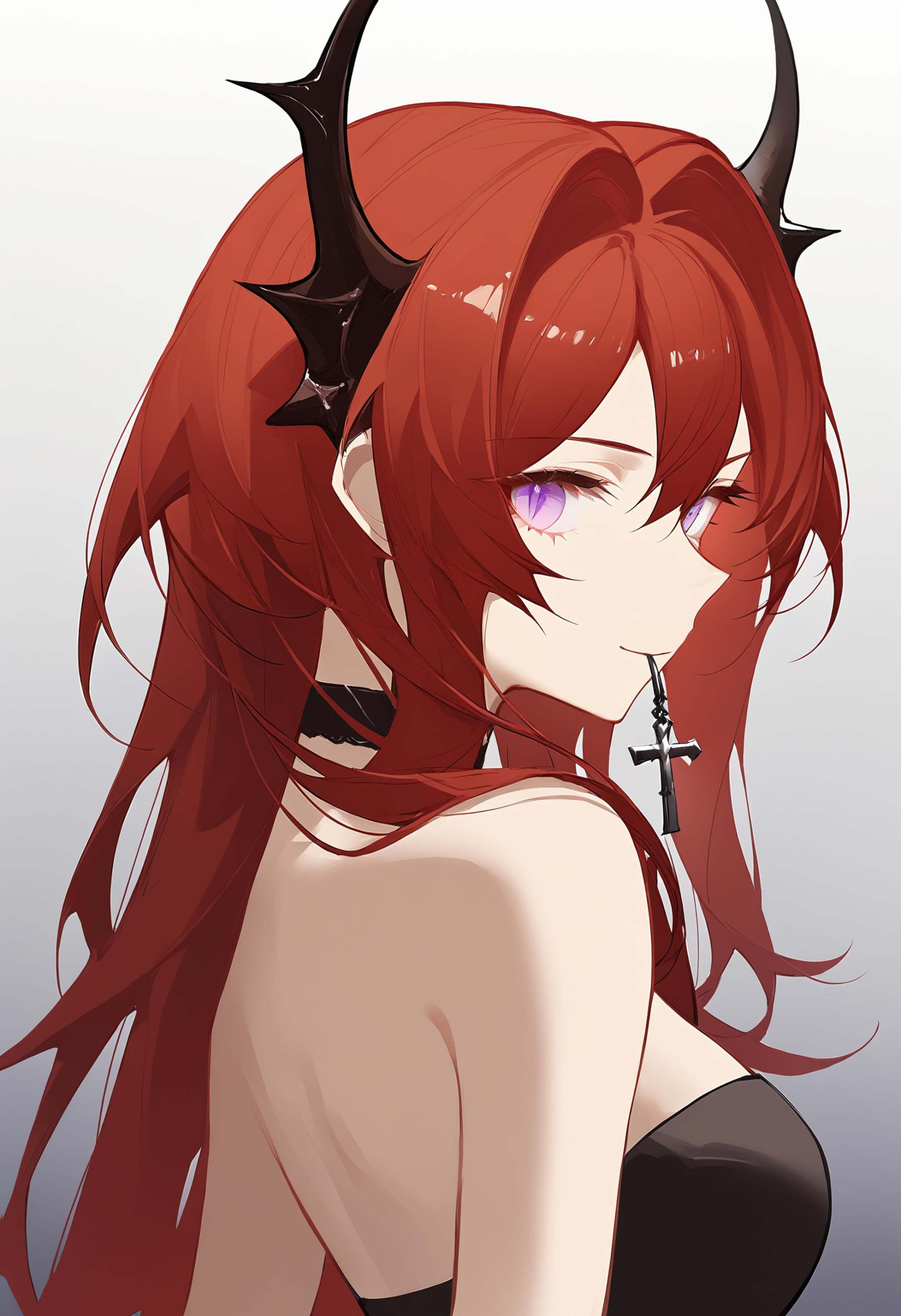 1girl,  solo,  horns on Tensor.Art