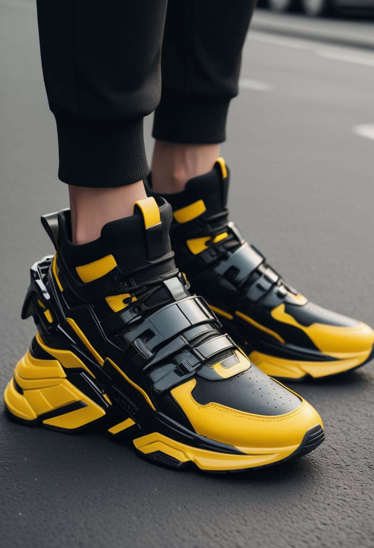 TransformersStyle Black,  yellow,  trainers on Tensor.Art