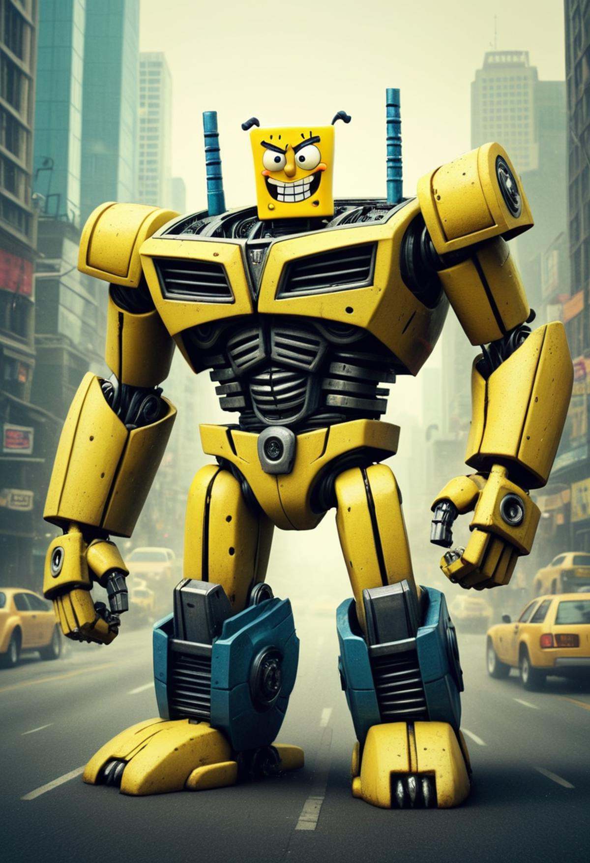 sponge bob TransformersStyle on Tensor.Art
