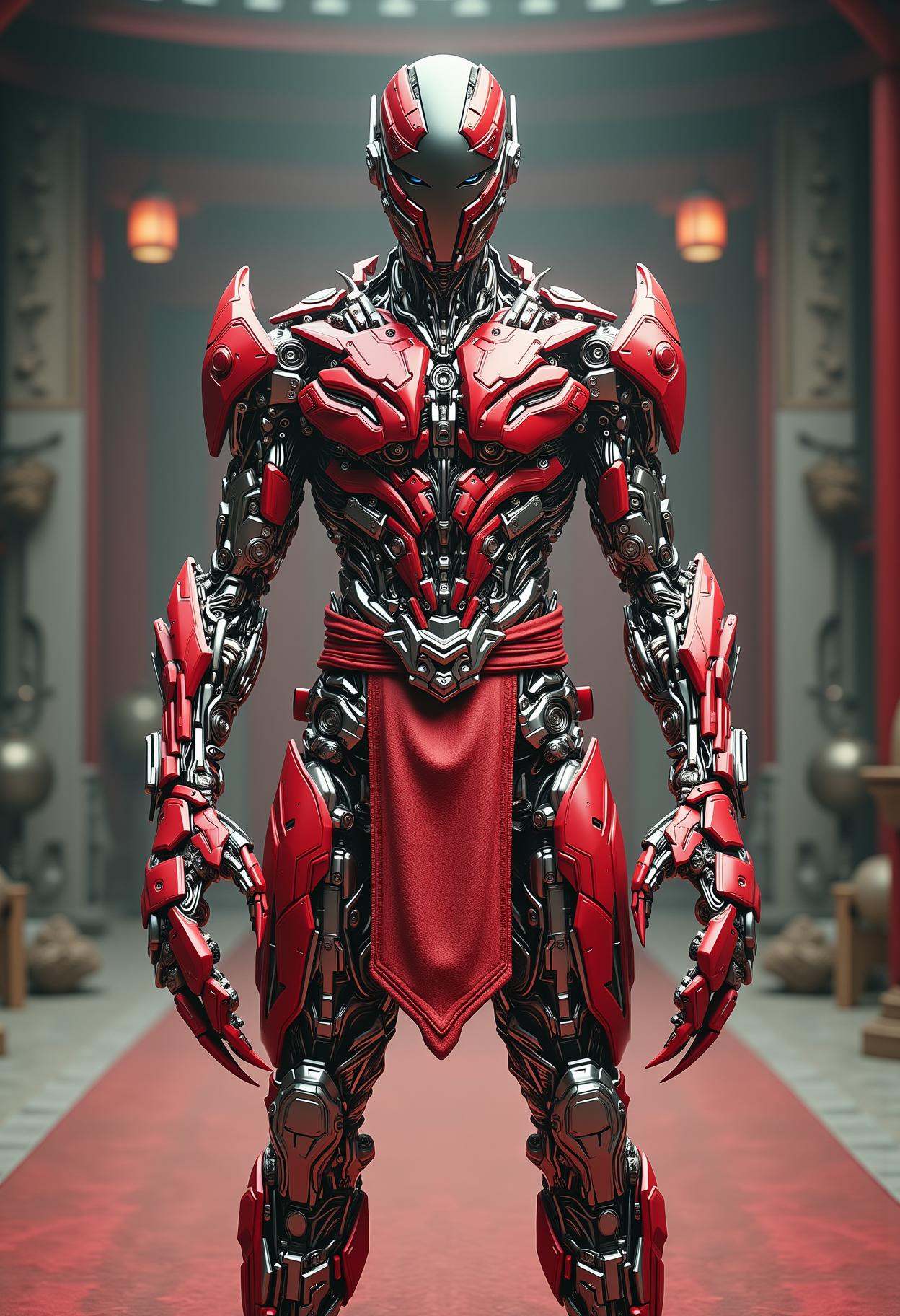 cinematic photo,  centered,  exosuit martial artist with crab DNA on Tensor.Art