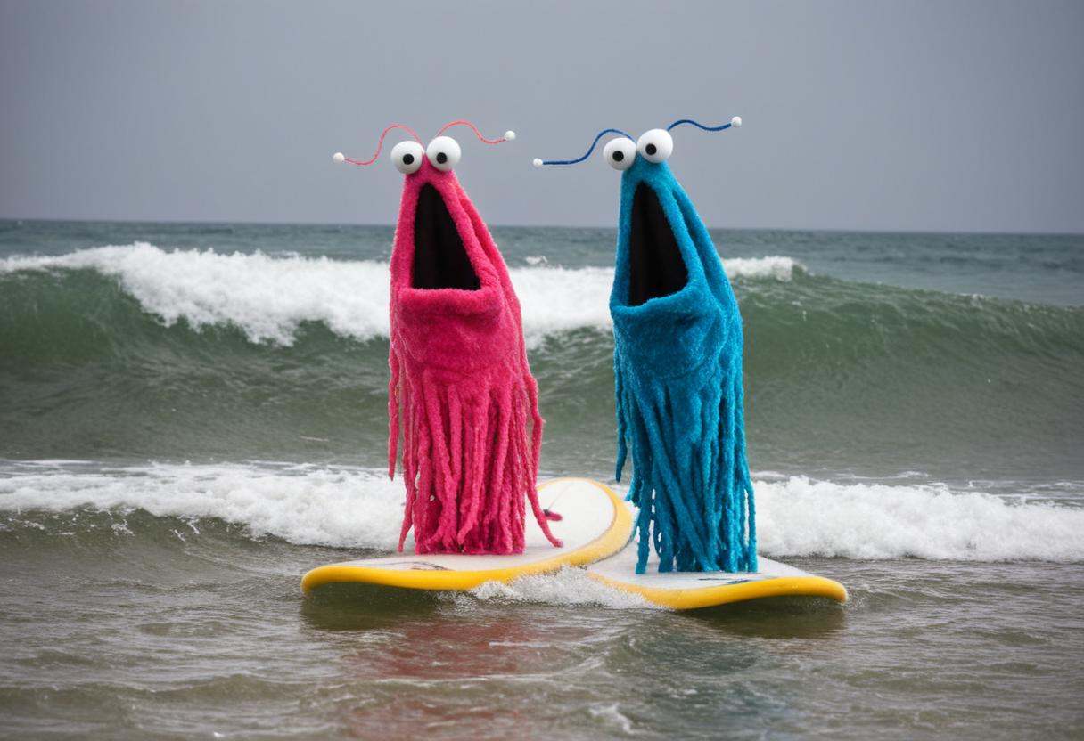 2 YIP YIP MARTIANS SURFING on Tensor.Art