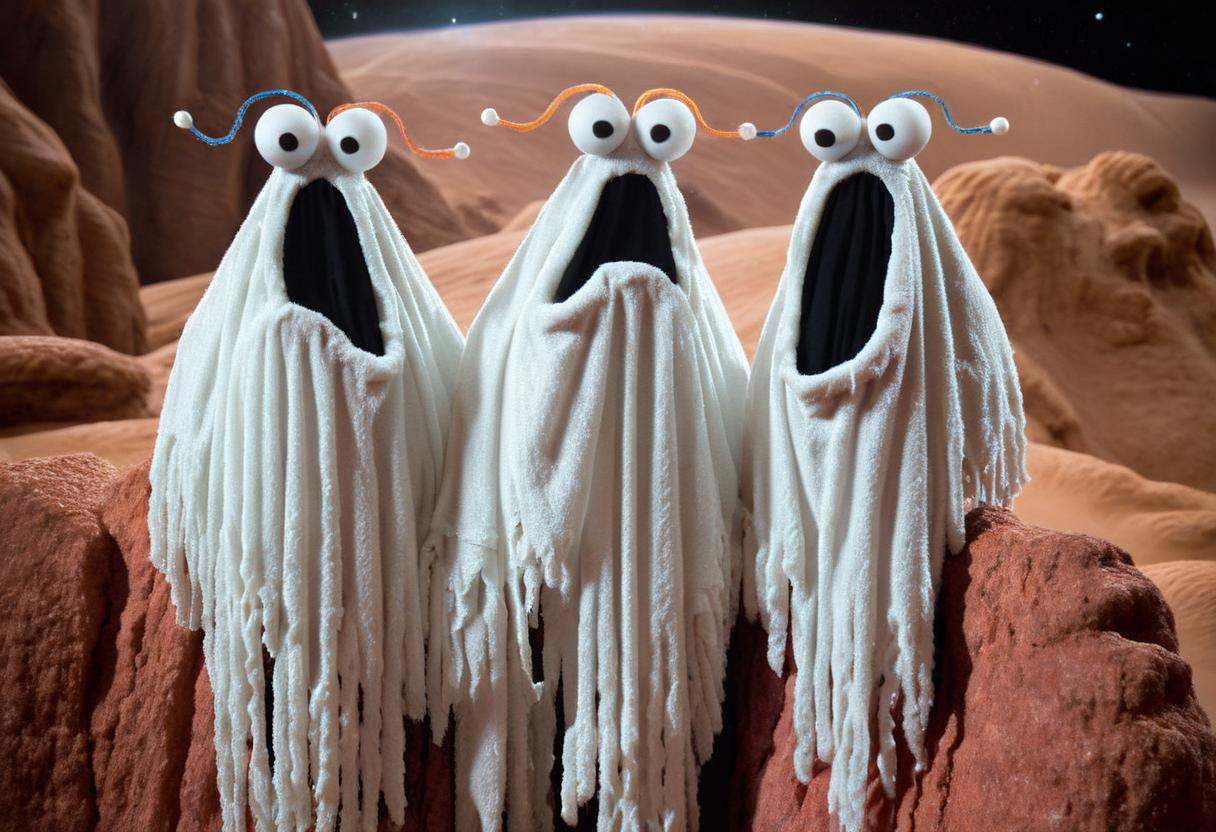 PHOTO OF YIP YIP MARTIANS WHITE GHOSTS on Tensor.Art