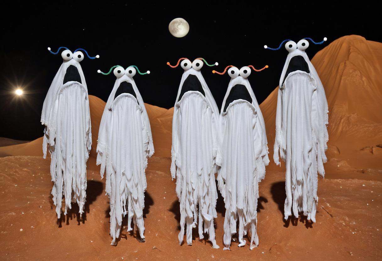 PHOTO OF YIP YIP MARTIANS WHITE GHOSTS on Tensor.Art