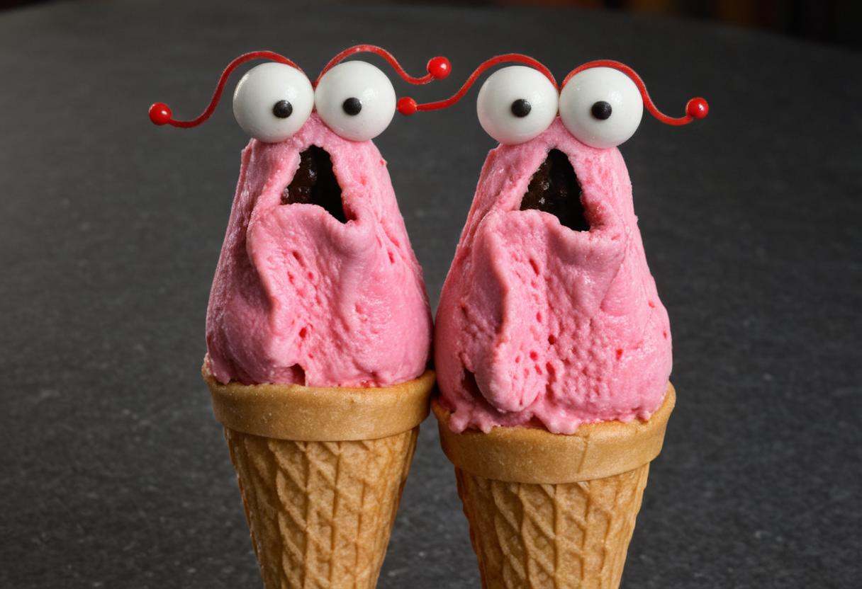 2 YIP YIP MARTIANS ICE CREAM CONES on Tensor.Art