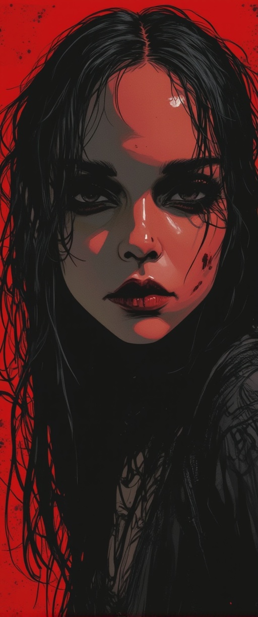 a crazy evil vapire woman on Tensor.Art