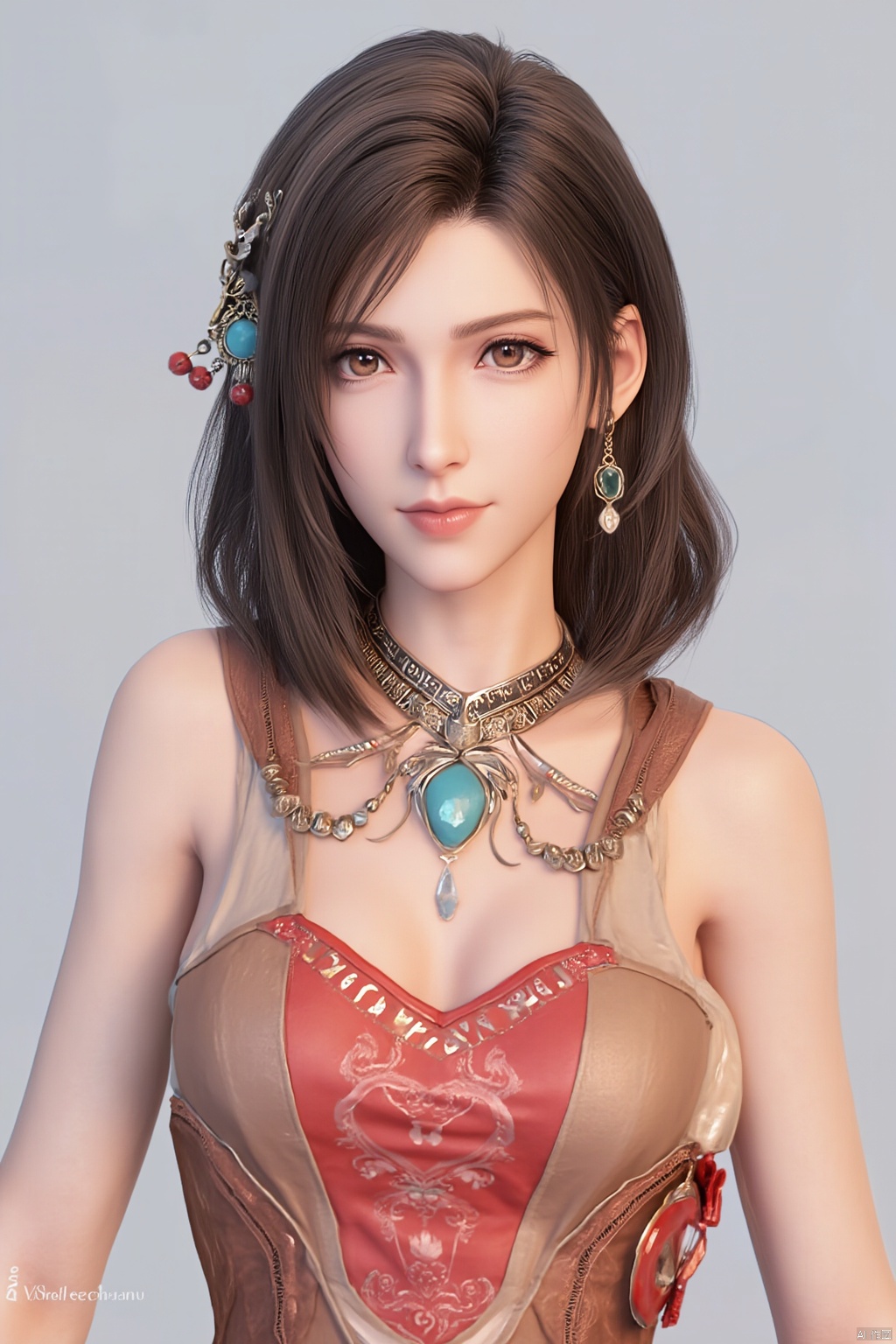 1girl, solo, breasts, looking at viewer, brown hair, black hair, hair ornament, dress, cleavage, jewelry, (big breasts:1.59), upper body, earrings, parted lips, chinese clothes,Xdajisi,Xluxueqi,Xyunxiao,Xtifa